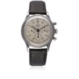 A RARE GENTLEMAN'S TISSOT CHRONOGRAPH WRIST WATCH CIRCA 1950s, REF. 4581 D: Silver dial with