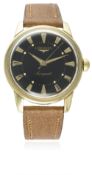 A GENTLEMAN'S 18K SOLID GOLD LONGINES CONQUEST AUTOMATIC WRIST WATCH CIRCA 1956, REF. 9001 2 D: