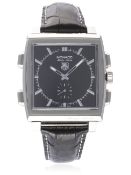 A GENTLEMAN'S STAINLESS STEEL TAG HEUER MONACO SIXTY NINE CHRONOGRAPH WRIST WATCH DATED 2006, REF.