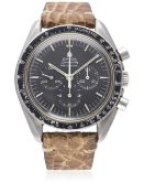 A RARE GENTLEMAN'S STAINLESS STEEL OMEGA SPEEDMASTER PROFESSIONAL CHRONOGRAPH WRIST WATCH CIRCA