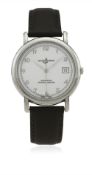 A GENTLEMAN'S STAINLESS STEEL ULYSEE NARDIN SAN MARCO AUTOMATIC CHRONOMETER WRIST WATCH CIRCA 1990s,