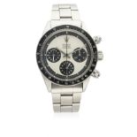 AN EXTREMELY RARE GENTLEMAN'S STAINLESS STEEL ROLEX OYSTER COSMOGRAPH "PAUL NEWMAN" DAYTONA BRACELET