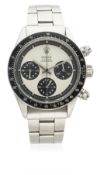 AN EXTREMELY RARE GENTLEMAN'S STAINLESS STEEL ROLEX OYSTER COSMOGRAPH "PAUL NEWMAN" DAYTONA BRACELET