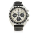 A VERY RARE GENTLEMAN'S STAINLESS STEEL HEUER AUTAVIA "JO SIFFERT" CHRONOGRAPH WRIST WATCH CIRCA