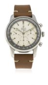 A RARE GENTLEMAN'S STAINLESS STEEL ENICAR SHERPA GRAPH CHRONOGRAPH WRIST WATCH CIRCA 1960s, REF.