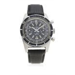A GENTLEMAN'S STAINLESS STEEL LATOR DIVERS CHRONOGRAPH WRIST WATCH CIRCA 1960s D: Black dial with
