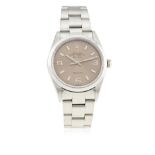 A GENTLEMAN'S SIZE STAINLESS STEEL ROLEX OYSTER PERPETUAL AIR KING PRECISION BRACELET WATCH CIRCA