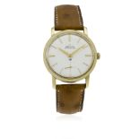 A RARE GENTLEMAN'S 18K SOLID GOLD ZENITH 40T CHRONOMETRE WRIST WATCH CIRCA 1960s D: Silver dial with