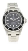 A GENTLEMAN'S STAINLESS STEEL ROLEX OYSTER PERPETUAL DATE SEA DWELLER BRACELET WATCH DATED 2003,