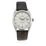 A RARE GENTLEMAN'S STAINLESS STEEL ROLEX OYSTER PERPETUAL DATEJUST WRIST WATCH CIRCA 1960, REF. 1603