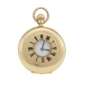 A LADIES 18K SOLID GOLD PATEK PHILIPPE HALF HUNTER POCKET WATCH CIRCA 1910, REF. 67120 MADE FOR A.