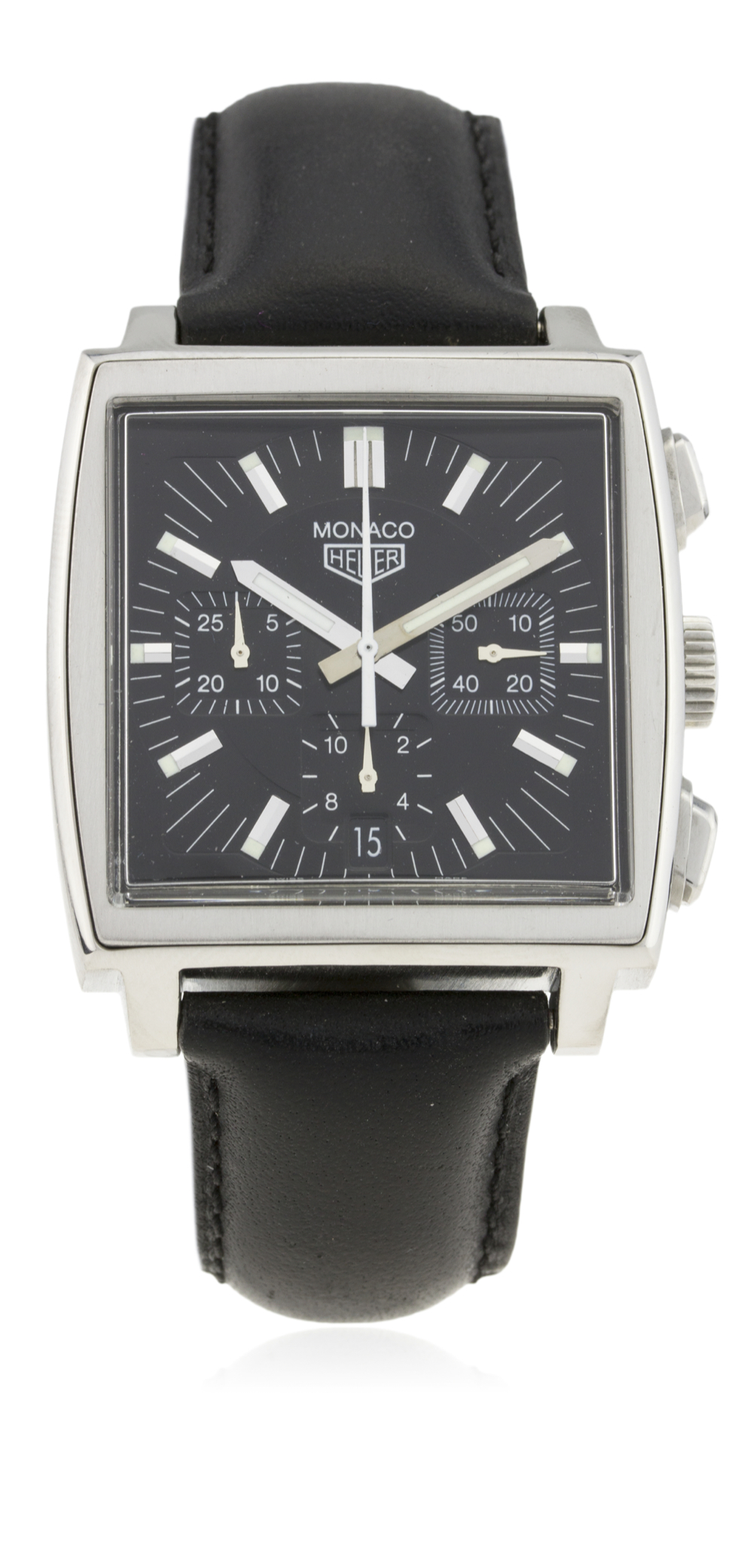 A GENTLEMAN'S STAINLESS STEEL HEUER MONACO CHRONOGRAPH WRIST WATCH CIRCA 2000, REF. CS2111 RE-