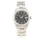 A GENTLEMAN'S STAINLESS STEEL ROLEX OYSTER PERPETUAL DATE BRACELET WATCH CIRCA 1973, REF. 1500 D: