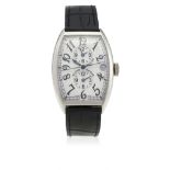 WITHDRAWN FROM AUCTION A GENTLEMAN'S 18K SOLID WHITE GOLD FRANCK MULLER MASTER BANKER WRIST WATCH