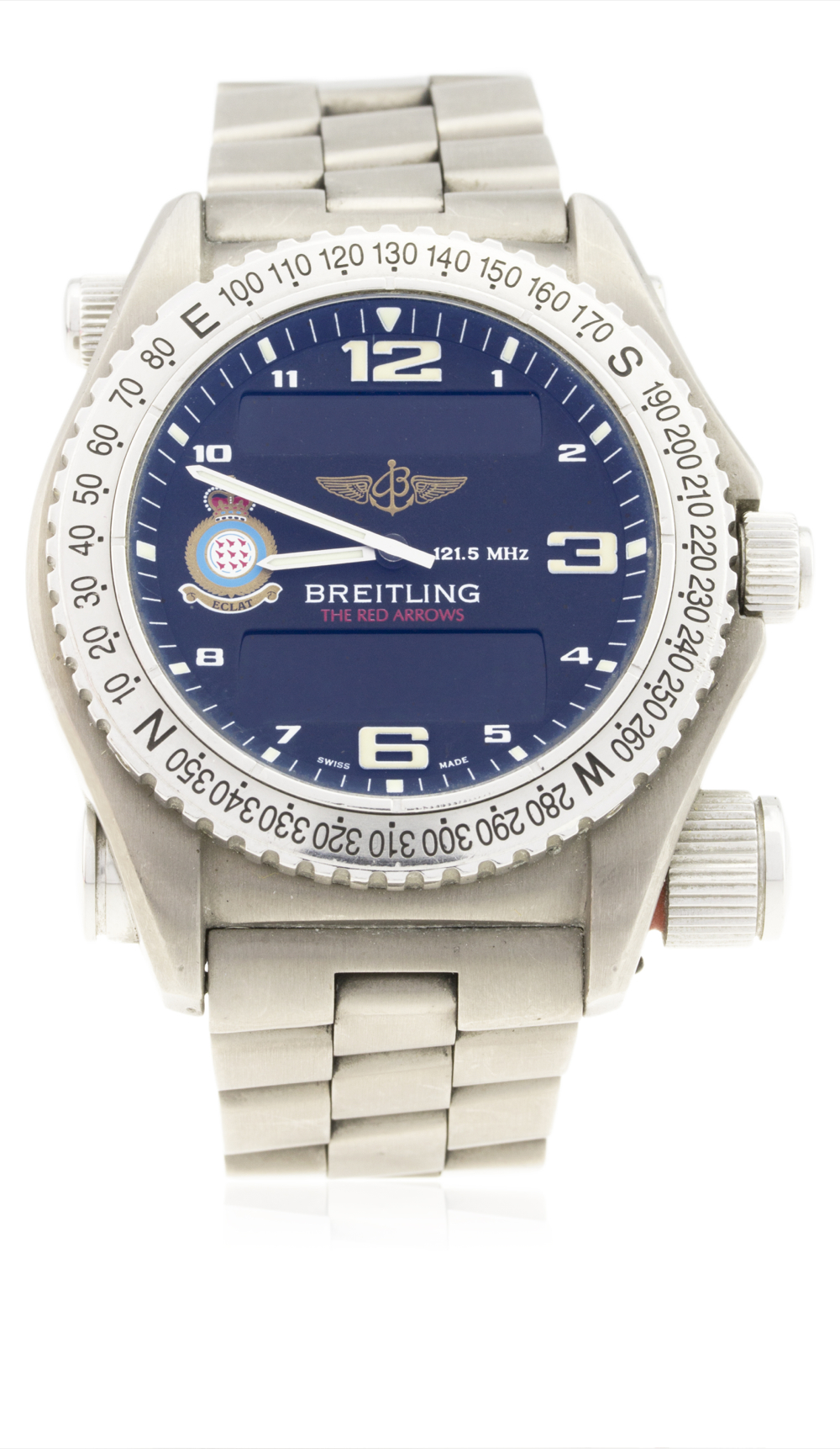 A RARE GENTLEMAN'S TITANIUM BREITLING EMERGENCY BRACELET WATCH DATED 2009, REF. E76321 MADE FOR