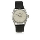 A GENTLEMAN'S STAINLESS STEEL ROLEX OYSTER PRECISION WRIST WATCH CIRCA 1956, REF. 6480 D: