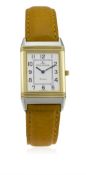 A GENTLEMAN'S STEEL & GOLD JAEGER LECOULTRE REVERSO WRIST WATCH CIRCA 2002, REF. 250.5.08   D: Two