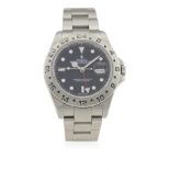 A GENTLEMAN’S STAINLESS STEEL ROLEX OYSTER PERPETUAL DATE EXPLORER II BRACELET WATCH CIRCA 2002,