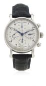 A GENTLEMAN'S STAINLESS STEEL CHRONOSWISS CHRONOGRAPH WRIST WATCH CIRCA 2008, CH 7523 D: Two tone