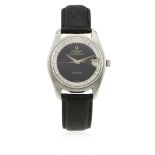 A GENTLEMAN'S STAINLESS STEEL UNIVERSAL GENEVE POLEROUTER DATE WRIST WATCH CIRCA 1960s D: Gloss