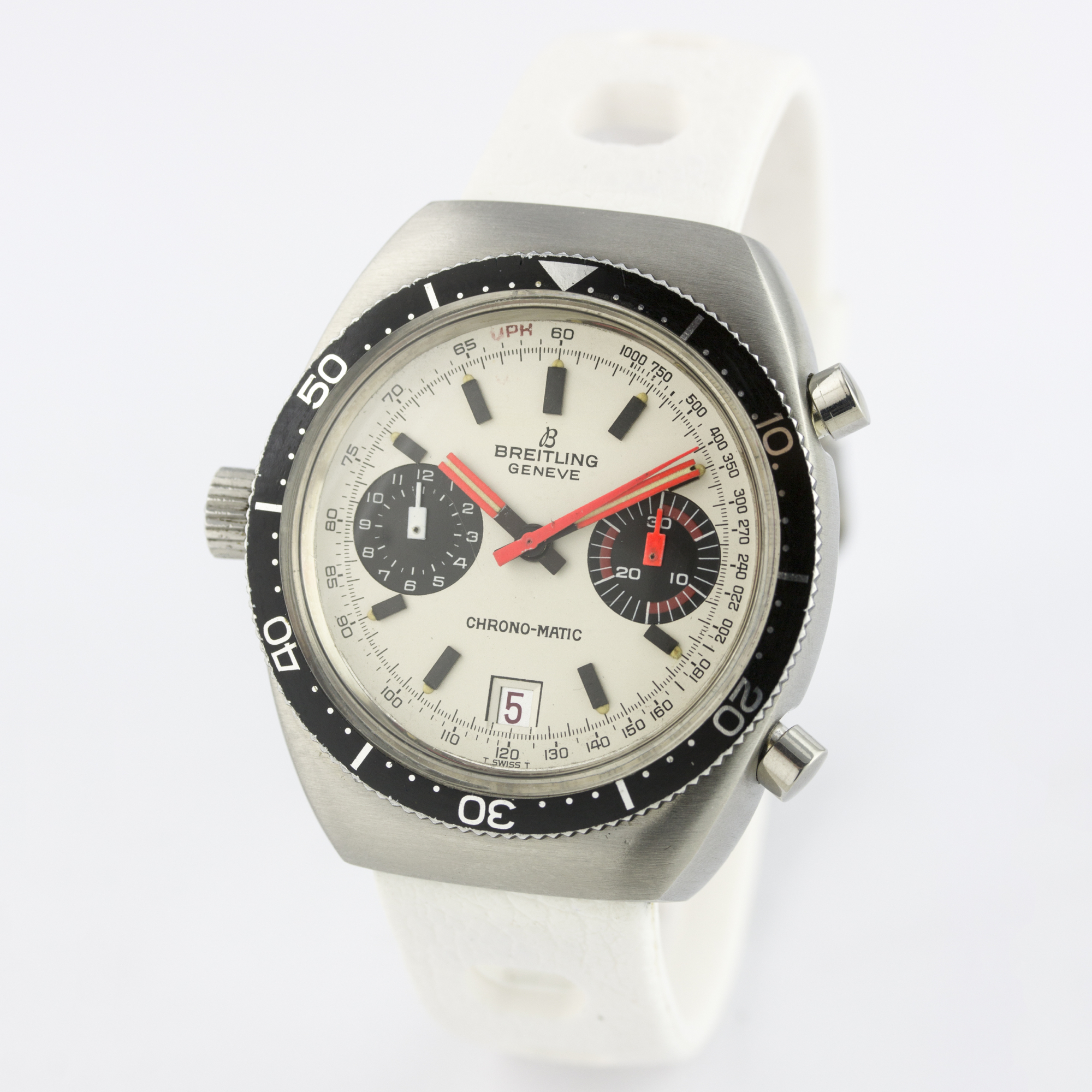 A RARE GENTLEMAN'S BREITLING CHRONO MATIC CHRONOGRAPH WRIST WATCH CIRCA 1970s, REF. 2112 D: White " - Image 2 of 7