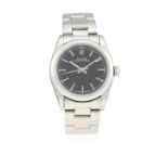 A MID SIZE STAINLESS STEEL ROLEX OYSTER PERPETUAL BRACELET WATCH CIRCA 1997, REF. 67480 WITH ROLEX