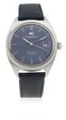 A RARE GENTLEMAN'S STAINLESS STEEL IWC YACHT CLUB AUTOMATIC WRIST WATCH CIRCA 1970 D: Blue