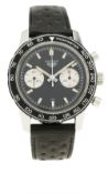 A RARE GENTLEMAN'S STAINLESS STEEL HEUER AUTAVIA CHRONOGRAPH WRIST WATCH CIRCA 1970, REF. 7763C