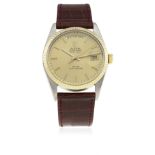 A GENTLEMAN’S STEEL & GOLD ROLEX TUDOR DATE DAY SELF WINDING WRIST WATCH CIRCA 1993, REF. 94613 D: