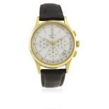 A GENTLEMAN’S GOLD PLATED ZENITH PRIME CHRONOGRAPH WRIST WATCH CIRCA 1990s, REF. 20-0010.420 D: