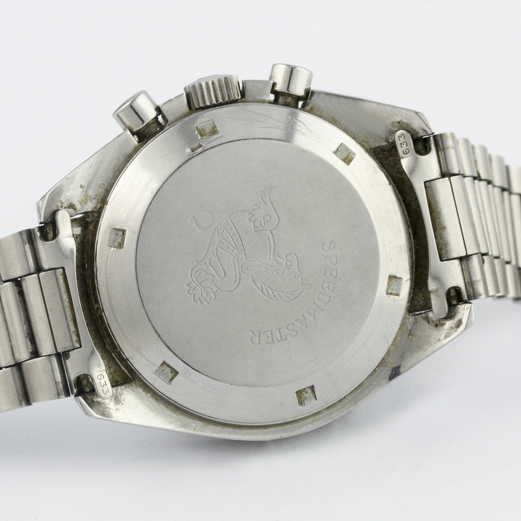 A RARE GENTLEMAN'S STAINLESS STEEL OMEGA SPEEDMASTER PROFESSIONAL CHRONOGRAPH BRACELET WATCH CIRCA - Image 8 of 10