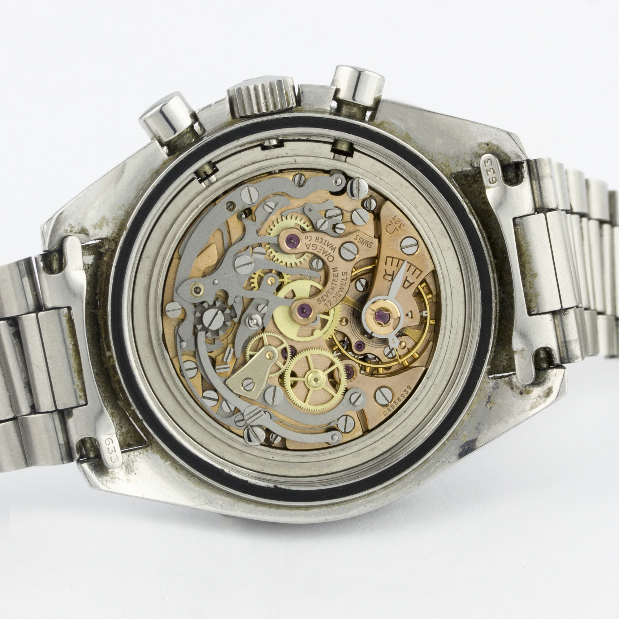 A RARE GENTLEMAN'S STAINLESS STEEL OMEGA SPEEDMASTER PROFESSIONAL CHRONOGRAPH BRACELET WATCH CIRCA - Image 9 of 10