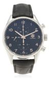 A GENTLEMAN'S STAINLESS STEEL TAG HEUER CARRERA CALIBRE 1887 AUTOMATIC CHRONOGRAPH WRIST WATCH DATED