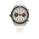 A RARE GENTLEMAN'S BREITLING CHRONO MATIC CHRONOGRAPH WRIST WATCH CIRCA 1970s, REF. 2112 D: White "