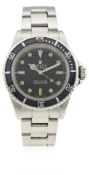 A GENTLEMAN'S STAINLESS STEEL ROLEX OYSTER PERPETUAL SUBMARINER BRACELET WATCH CIRCA 1967, REF. 5513