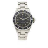 A GENTLEMAN'S STAINLESS STEEL ROLEX OYSTER PERPETUAL SUBMARINER BRACELET WATCH CIRCA 1967, REF. 5513