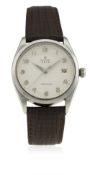 A GENTLEMAN'S STAINLESS STEEL ROLEX OYSTER PRECISION DATE WRIST WATCH CIRCA 1954, REF. 6294 WITH "