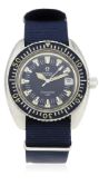 A RARE GENTLEMAN'S STAINLESS STEEL OMEGA SEAMASTER 120 "DEEP BLUE" WRIST WATCH CIRCA 1970, REF.