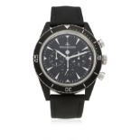 A GENTLEMAN'S CERAMIC & TITANIUM JAEGER LECOULTRE DEEP SEA CHRONOGRAPH CERMET WRIST WATCH DATED