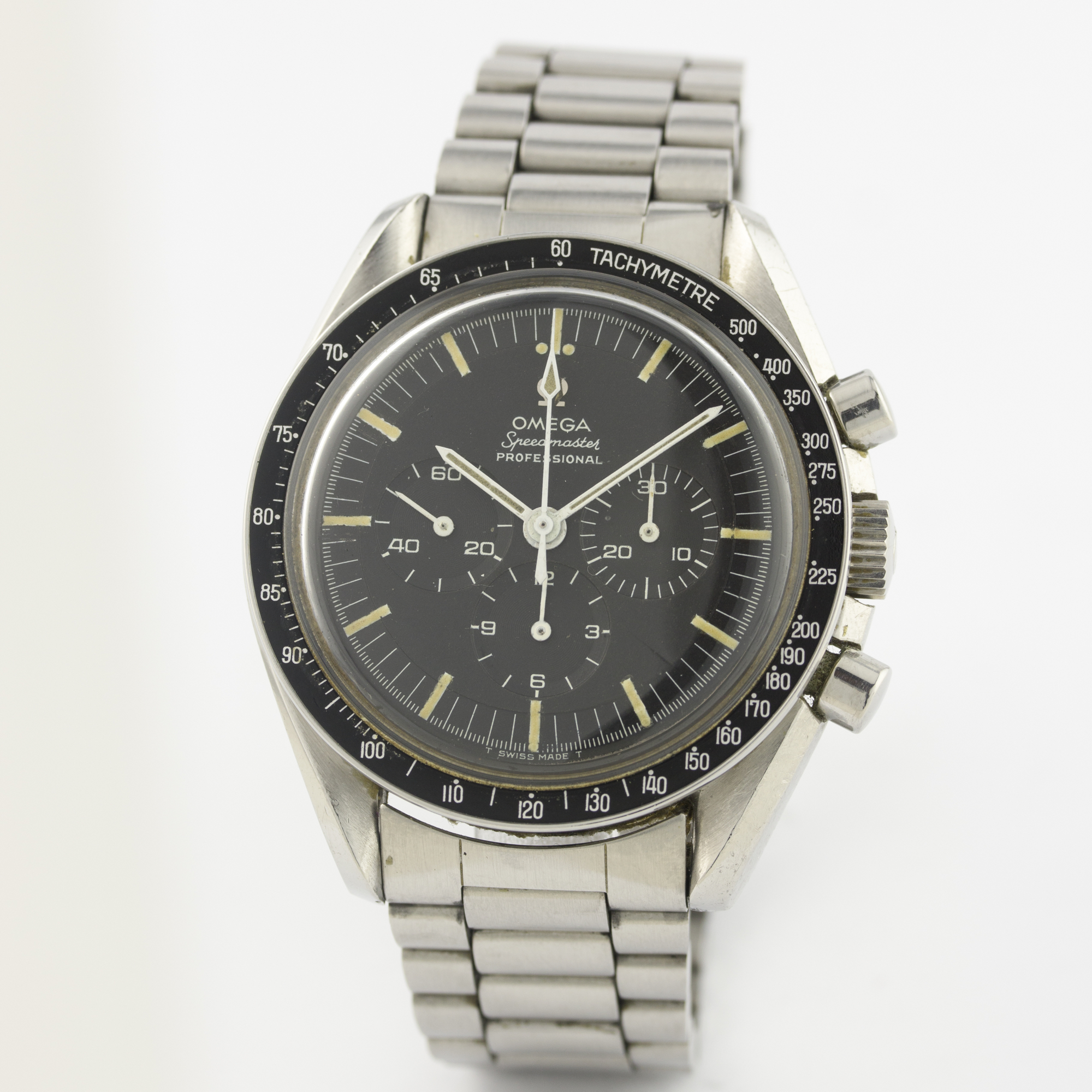 A RARE GENTLEMAN'S STAINLESS STEEL OMEGA SPEEDMASTER PROFESSIONAL CHRONOGRAPH BRACELET WATCH CIRCA - Image 3 of 10