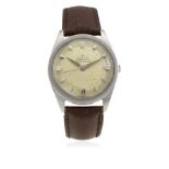 A GENTLEMAN'S STAINLESS STEEL ZENITH AUTOMATIC CHRONOMETER WRIST WATCH CIRCA 1960 D: Two tone silver