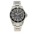 A RARE GENTLEMAN'S STAINLESS STEEL ROLEX OYSTER PERPETUAL DATE SEA DWELLER BRACELET WATCH CIRCA