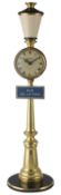 A JAEGER 8 DAY RUE DE LA PAIX "STREET LAMP" DESK CLOCK CIRCA 1960s D: Ivory colour dial with Roman