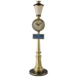 A JAEGER 8 DAY RUE DE LA PAIX "STREET LAMP" DESK CLOCK CIRCA 1960s D: Ivory colour dial with Roman