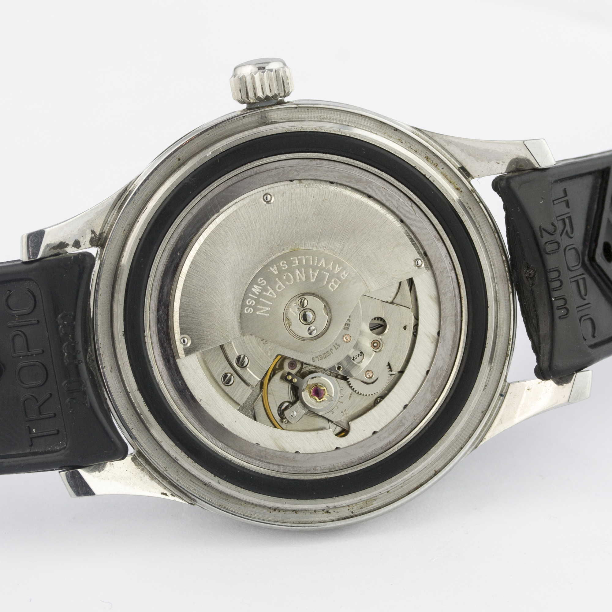 AN EXTREMELY RARE GENTLEMAN'S STAINLESS STEEL BLANCPAIN FIFTY FATHOMS DIVERS WRIST WATCH CIRCA 1960s - Image 8 of 9