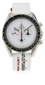 A GENTLEMAN'S STAINLESS STEEL OMEGA SPEEDMASTER PROFESSIONAL ALASKA PROJECT CHRONOGRAPH WRIST