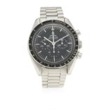 A GENTLEMAN'S STAINLESS STEEL OMEGA SPEEDMASTER PROFESSIONAL CHRONOGRAPH BRACELET WATCH CIRCA