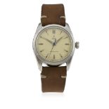 A RARE GENTLEMAN'S STAINLESS STEEL ROLEX TUDOR OYSTER WRIST WATCH CIRCA 1950, REF. 7904 WITH "