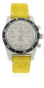 A GENTLEMAN'S "NOS" STAINLESS STEEL AVIA MARINO DIVERS CHRONOGRAPH WRIST WATCH CIRCA 1960s WITH