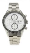 A GENTLEMAN'S STAINLESS STEEL TAG HEUER CARRERA AUTOMATIC CHRONOGRAPH BRACELET WATCH CIRCA 2005,